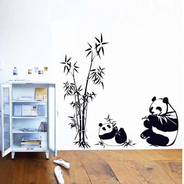Wall Stickers DIY Panda Bamboo Pattern Removable Vinyl Decal Home Decor Wall Sticker XT