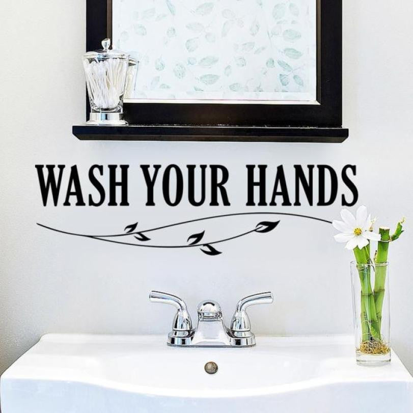 Super Deal  Wash Your Hands Bathroom Vinyl Wall Sticker