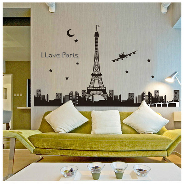 Paris Eiffel Tower Night Removable Luminous Wall Sticker Vinyl Decal Decoration glow in the dark