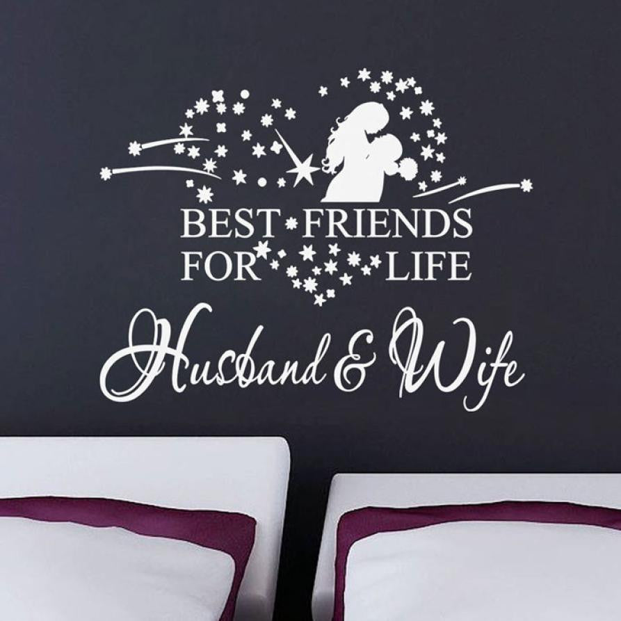 Super Deal New Husband And Wife Vinyl Decal Bedroom Wall Art Decor Sticker