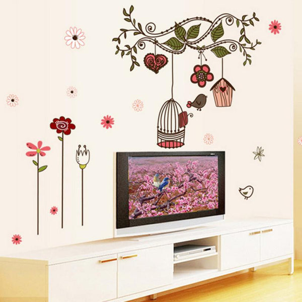 Super Deal Vinyl pvc decal mural art Wall Creative Floral Stickers