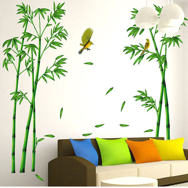 Deep Bamboo Forest 3D Wall Stickers Romance Decoration