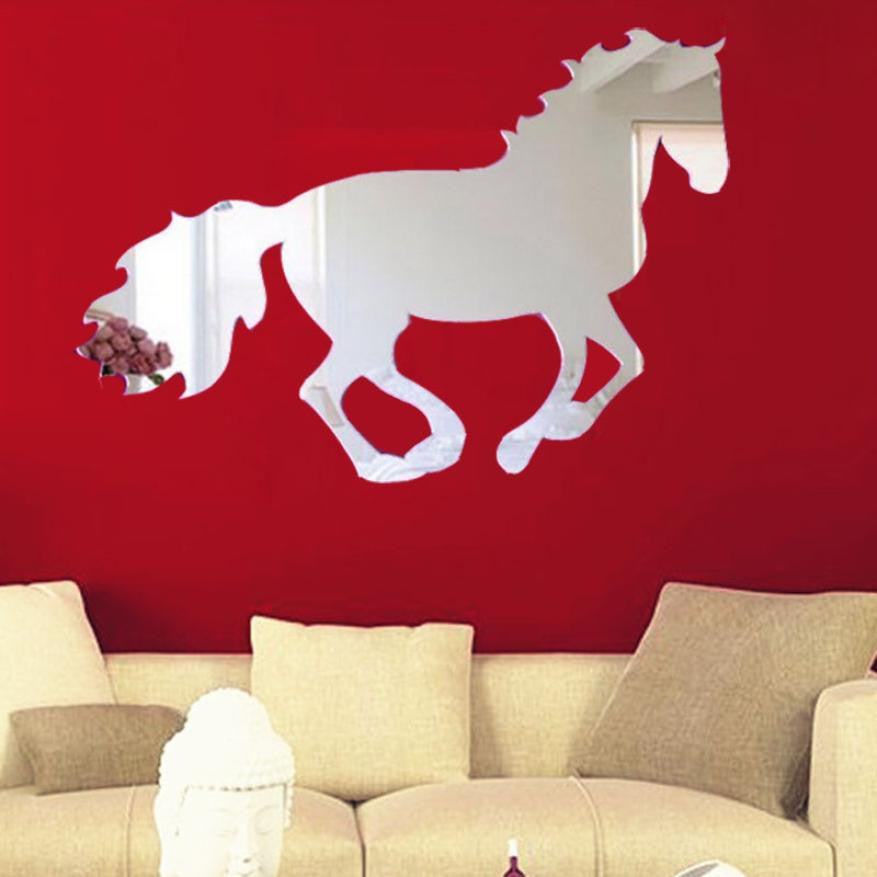 Super Deal 2018 wall stickers home decor horse mirror