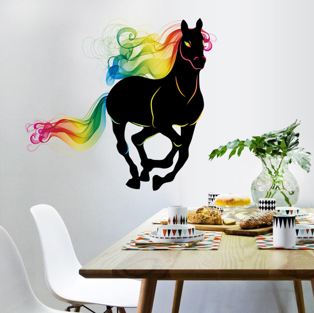 home decor 3D Horse wall stickers 3d movie wall stickers room decorations