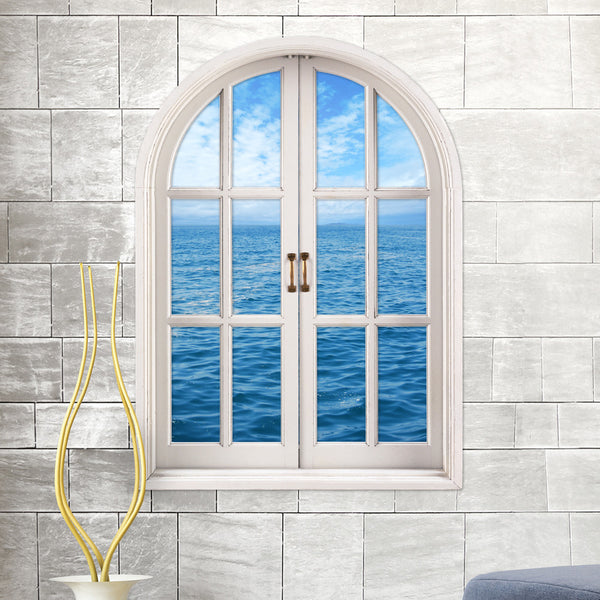 3D Window Sea View Wall Stickers Removable Art Decal Mural