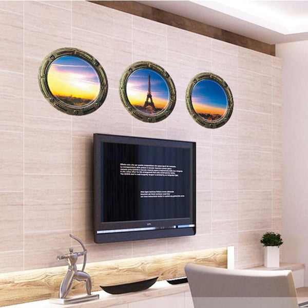 Luxury 3D wall stickers Home Decor Eiffel Tower