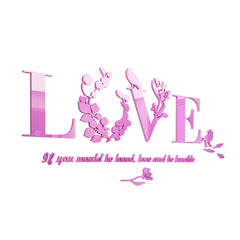 Removable Love Leaf Proverb 3D Wall Stickers
