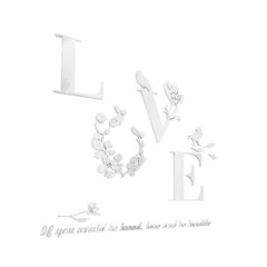 Removable Love Leaf Proverb 3D Wall Stickers