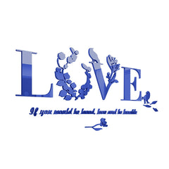 Removable Love Leaf Proverb 3D Wall Stickers
