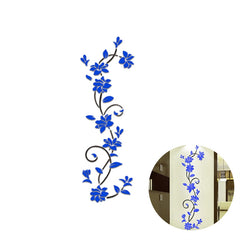 Removable 3D Rose Flower Rattan Wall Stickers Living Room TV Background